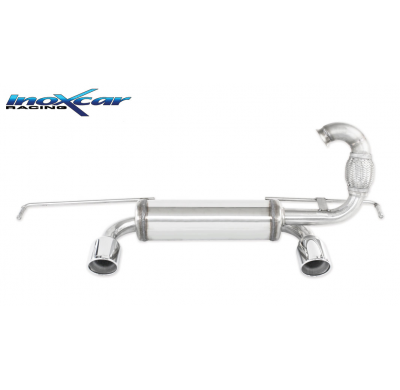 Escape trasero deportivo 1X90 X-RACE Salida Izq. + Dcha. RENAULT TWINGO (type MK3) GT 900 (110CV) 2017-- CON homologacion In