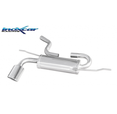 Escape trasero deportivo 1X120X80 OBLIQUO SEAT LEON (Type 1P) 1.6 (102CV) 2005-- CON Homologacion Europea Inoxcar