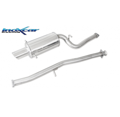 Tubo central directo+ Escape trasero 1X100 RACING Ø 63,5 SUBARU IMPREZA 4WD 2.0 STI TURBO (265CV) 2002-- CON homologacion Inoxca