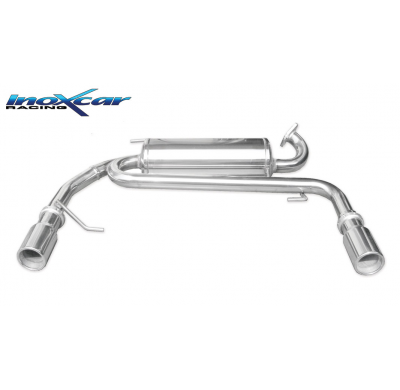 Escape trasero deportivo 1X80 Salida Izq. + Dcha. SUZUKI SWIFT 1.6 16V SPORT (125CV) 2006-- CON Homologacion Europea Inoxcar