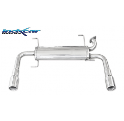 Escape trasero deportivo 1X80 Salida Izq. + Dcha. SUZUKI SWIFT 1.6 VVT SPORT (136CV) 2012-- Ø 50 SIN homologacion Inoxcar