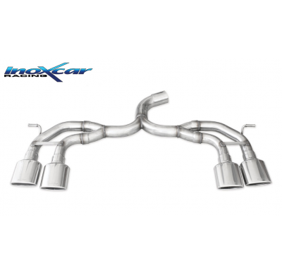 Escape trasero sin silenciador 2X120X80 Salida Izq. + Dcha. VOLKSWAGEN GOLF 7 2.0 R TSI (300cv) 2014-- SIN homologacion Inoxcar