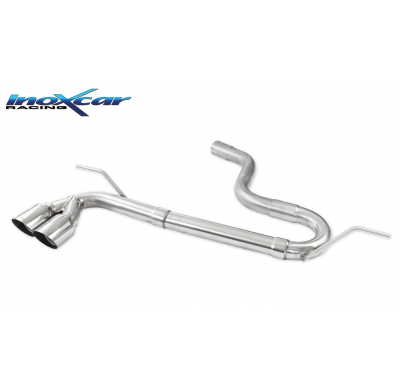 Escape trasero sin silenciador 2X80 RACING VOLKSWAGEN GOLF 7 1.4 TSI (140-150cv) 2013-- SIN homologacion Inoxcar