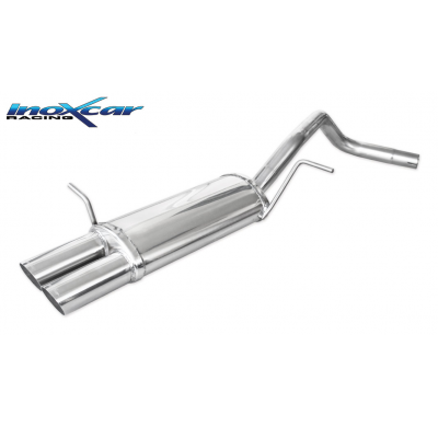 Escape trasero deportivo 2X70 RACING VOLKSWAGEN POLO (Type 9N) 1.4 SPORTLINE (80CV) 2006-2008 Ø 45 CON Homologacion Europea