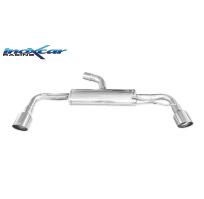 Escape trasero deportivo 1X102 RACING Salida Izq. + Dcha. VOLKSWAGEN SCIROCCO 2.0 R TSI DSG (265CV) 2010-- CON Homologacion