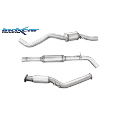 Tubo de sustitución del catalizador (2°cat) + Tubo central directoS + Escape trasero Grupo.N  Lado izquierdo  63,5 Ø RENAULT CLI