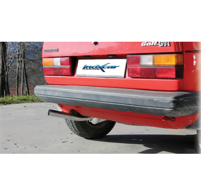 Escape trasero deportivo 1X50 GERMAN STYLE VOLKSWAGEN GOLF 1  1.8 GTI (112CV) --1984 CON Homologacion Europea Inoxcar