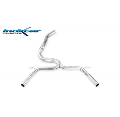 Escape trasero sin silenciador 1X50 Salida Izq. + Dcha. RENAULT CLIO 4 RS 1.6 Turbo (200CV) 2013-- Ø 63,5 SIN homologacion Inoxc