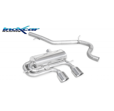 Escape trasero deportivo CEN 2X102 RACING VOLKSWAGEN GOLF 6 2.0 R TSI 4MOTION (270CV) 2010-- CON Homologacion Europea Inoxca