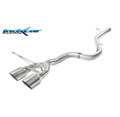 Escape trasero sin silenciador 2X102 RACING VOLKSWAGEN GOLF 6 2.0 R TSI 4MOTION (270CV) 2010-- SIN homologacion Inoxcar