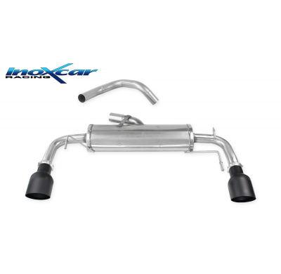 Escape trasero deportivo 1X100 BLACK CERAMIC Salida Izq. + Dcha. ABARTH 500 1.4 T-JET (135CV-160CV) 2008-- Ø 48 CABRIO 2010-