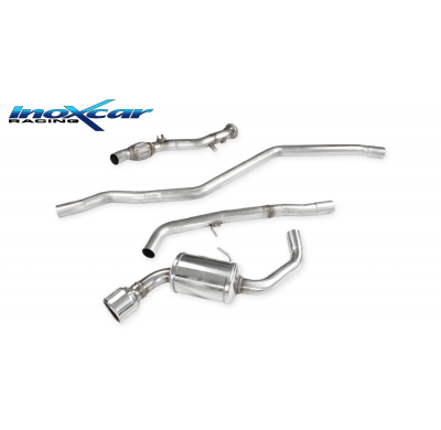 Tubo central con silenciador + Escape trasero 1X102 BMW E87 serie 1 120D (163CV) 2004-- SIN homologacion Inoxcar