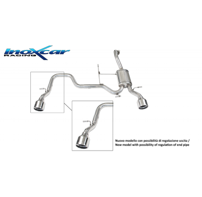 Escape trasero deportivo 1X102 Salida Izq. + Dcha. SUZUKI SWIFT 1.4 Sport (140cv) 2018-- PENDIENTE de Homologacion Europea I