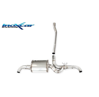 Silenciador trasero deportivo  Salida Izq. + Dcha. + Válvula con montaje de motor eléctrico de serie MERCEDES CLASSE A (Type W17