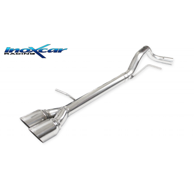 Escape trasero sin silenciador 2X80 RACING   AUDI A1 (Type 8X) 1.4 TFSi SPORT (150CV) Raccordo Ø 50 Inoxcar SIN HOMOLOGACION