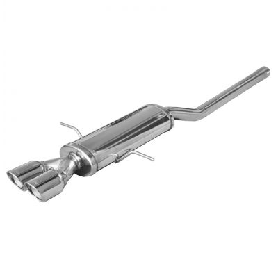 Escape trasero deportivo CEN 2X80 X-RACE MINI COOPER 1.6 S (184cv) 2011 diam. 55 (Type R56) CON Homologacion Europea Inoxcar