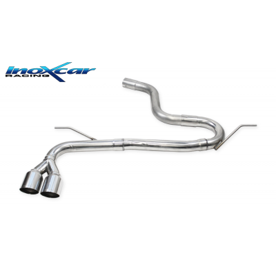 Escape trasero sin silenciador 2X80 RACING AUDI A3 (Type 8V) 1.5 TFSI (150cv) 2WD 2017-- Ø 55 Inoxcar SIN HOMOLOGACION