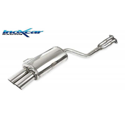 Escape trasero deportivo 2X80 RACING BMW E36 325i 24V (192CV) /  CON Homologacion Europea Inoxcar