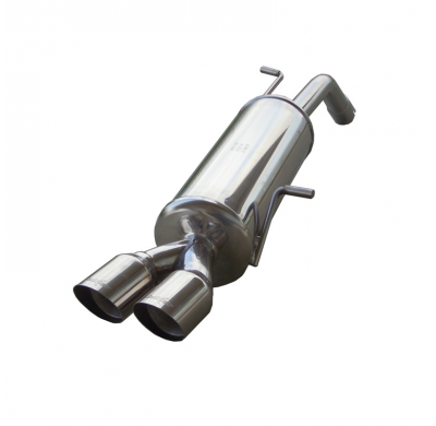 Escape trasero deportivo 2X80 RACING PEUGEOT 207 1.6 16V GTI (175CV) 2007-- Ø 55 CON Homologacion Europea Inoxcar