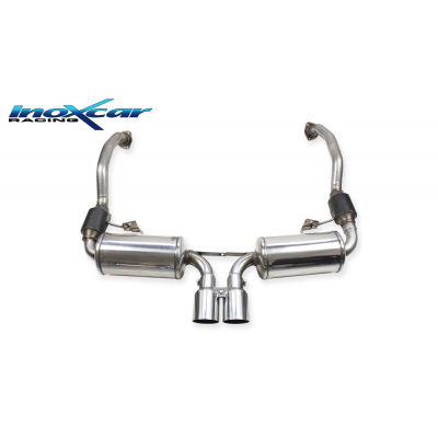 Escape trasero CEN 2X90 RACING + CAT 200 CPSI PORSCHE CAYMAN 987 2.7i (245cv) 2007-2008 Inoxcar SIN HOMOLOGACION