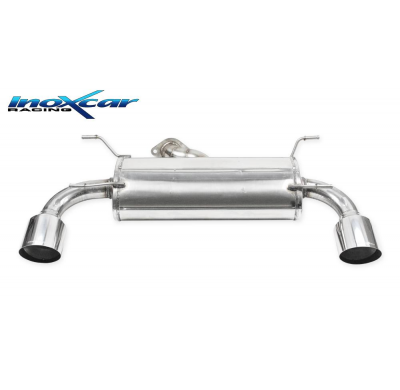 Escape trasero 1X114 RACING Salida Der. + Izq. SUBARU BRZ 2.4i (234cv) (con GPF) 2022-- Inoxcar PENDIENTE DE HOMOLOGACION