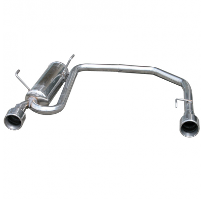 Silenciador trasero deportivo  duplex 1X102 PEUGEOT 206 1.4 (75CV) 2001-2006 CON Homologacion Europea Inoxcar