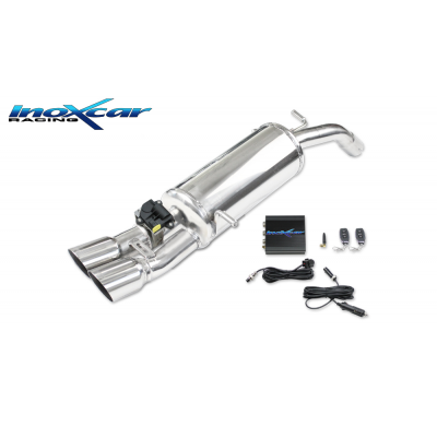 Escape trasero deportivo 2X80 RACING + Válvula con kit de vacío + mando a distancia PEUGEOT 208 1.6 16V TURBO GTI 30TH (208c