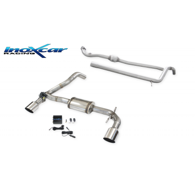 Tubo central directo (FLEXIBLE) + Escape trasero 1X102 RACING Salida Der. + Izq. + Valvola ABARTH 695 TRIBUTO FERRARI (180CV) 20