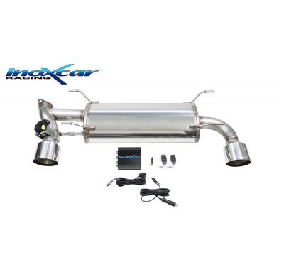 Escape trasero 1X114 RACING Salida Der. + Izq. + Valvola kit depressione + Telecomando TOYOTA GT 86 2.0 (200CV) 2012-- Inoxcar S