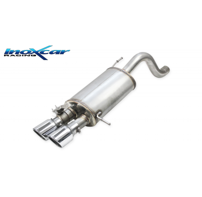 Escape trasero 2X90 X-RACE + Valvola con montaggio motorino elettrico di serie HYUNDAI I20 N  1.6 Turbo (204cv) 2021-- Inoxcar C