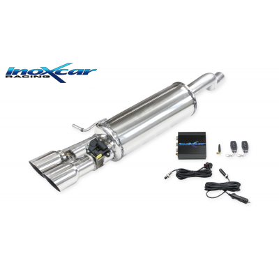 Escape trasero deportivo 2X80 RACING + Válvula con kit de vacío + mando a distancia VOLKSWAGEN POLO (type AW) 2.0 GTI (200cv