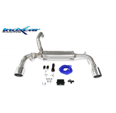 Escape trasero deportivo 1X100 X-RACE Salida Izq. + Dcha. + Válvula con kit de vacío + mando a distancia ABARTH 695 TRIBUTO