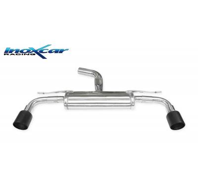 Escape trasero 1X100 X-RACE Salida Der. + Izq. BLACK MATT  VOLKSWAGEN GOLF 7 2.0 GTI (230CV) 2013--  Inoxcar CON HOMOLOGACION