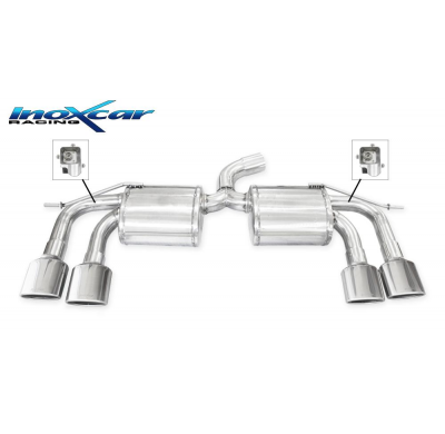 Escape trasero deportivo 2X120X80 Salida Izq. + Dcha. VOLKSWAGEN GOLF 7 2.0 R TSI (300cv) 2014-- CON Homologacion Europea In