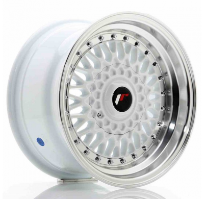 LLANTA JR Wheels JR9 15x8 ET20 4x100/108 White w/Machined Lip JAPAN RACING