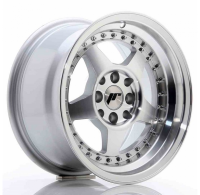 LLANTA JR Wheels JR6 15x8 ET5 4x100/114 Silver Machined Face JAPAN RACING