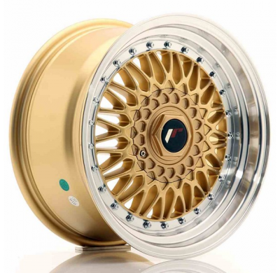 LLANTA JR Wheels JR9 16x8 ET25 4x100/108 Gold w/Machined Lip JAPAN RACING