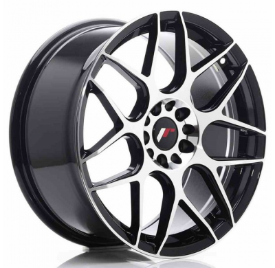 Llanta Jr Wheels Jr18 18x8,5 Et40 5x112/114 Black Machined Japan Racing