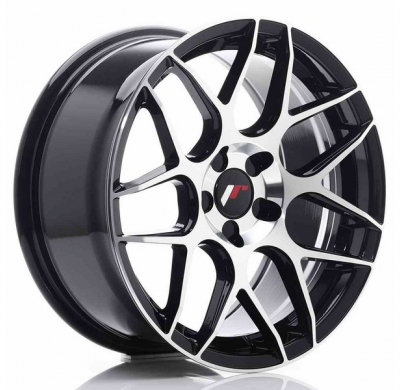 LLANTA JR Wheels JR18 17x8 ET35 5H Blank Black Machined JAPAN RACING