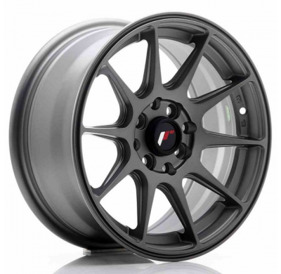LLANTA JR Wheels JR11 15x7 ET30 4x100/108 Matt Gun Metal JAPAN RACING