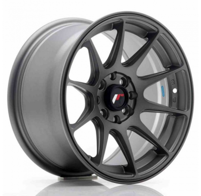 LLANTA JR Wheels JR11 15x8 ET25 4x100/108 Matt Gun Metal JAPAN RACING