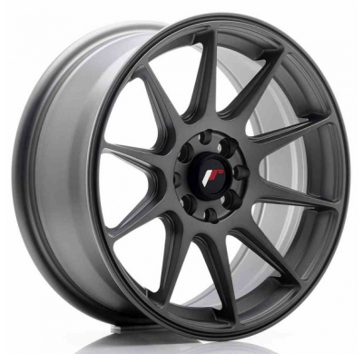 LLANTA JR Wheels JR11 16x7 ET30 4x100/114 Matt Gun Metal JAPAN RACING