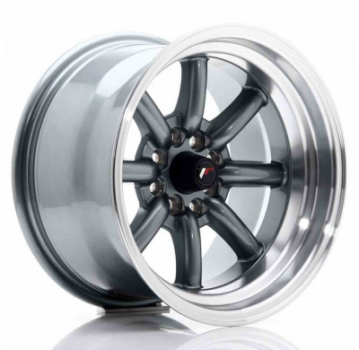 LLANTA JR Wheels JR19 15x9 ET-13 4x100/114 Gun Metal JAPAN RACING