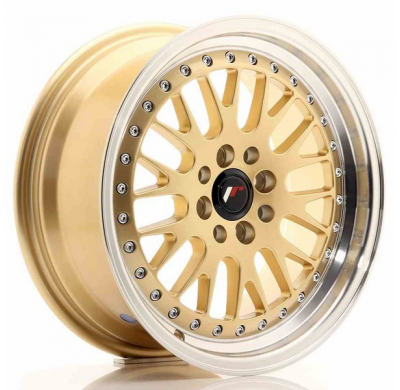 LLANTA JR Wheels JR10 16x7 ET30 4x100/108 Gold w/Machined Lip JAPAN RACING