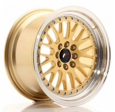 LLANTA JR Wheels JR10 16x8 ET20 4x100/108 Gold w/Machined Lip JAPAN RACING