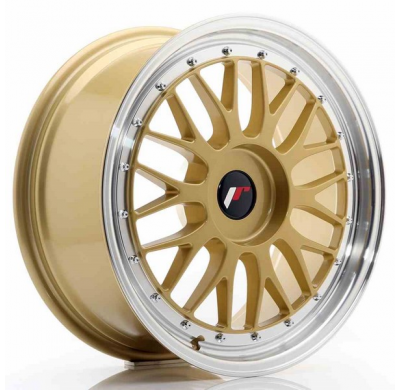 LLANTA JR Wheels JR23 18x8 ET30-45 BLANK Gold w/Machined Lip JAPAN RACING