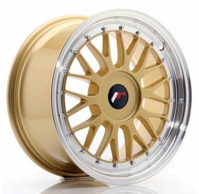 LLANTA JR Wheels JR23 17x8 ET20-45 BLANK Gold w/Machined Lip JAPAN RACING