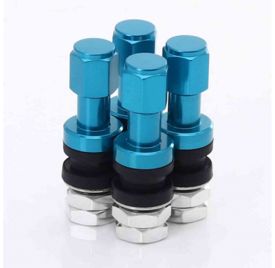 Juego De Válvulas De Aire De Aluminio Jr V2 - Azul Japan Racing