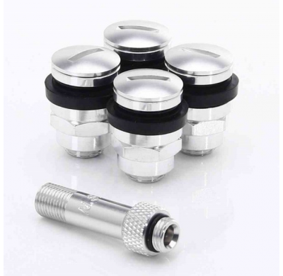 Juego De Válvulas De Aire Planas De Aluminio Jr V1 - Plata Japan Racing