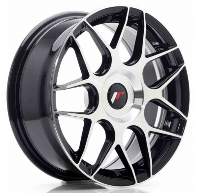 LLANTA JR Wheels JR18 17x7 ET20-40 Blank Machined Black JAPAN RACING